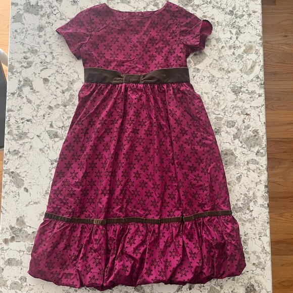 American Girl plum holiday dress sz 6 - Picture 1 of 7